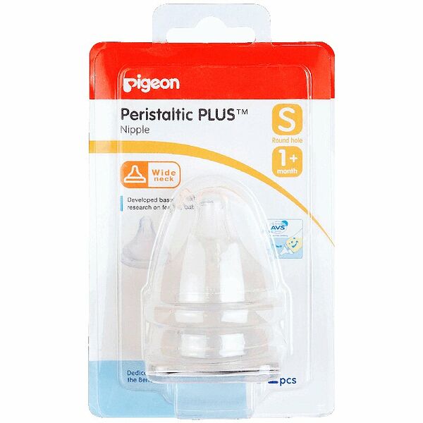Соска для бутылочки Pigeon Peristaltic Plus с 1 месяца размер S 2 шт