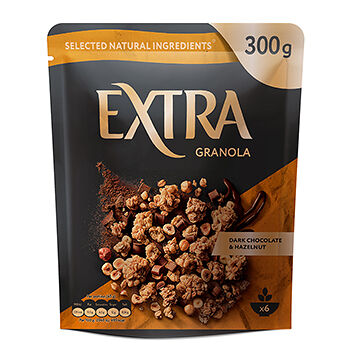 Гранола-мюсли KELLOGG'S Extra Хрустящая с темным шоколадом и фундуком