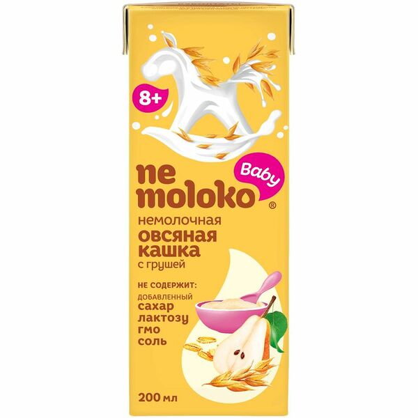 Каша немолочная овсяная Nemoloko Baby с грушей с 8 месяцев