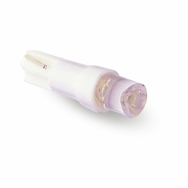 Лампы AVS T005, W2x4,6d, 12В, 1LED, 5мм, усеченные, белый свет, 10шт