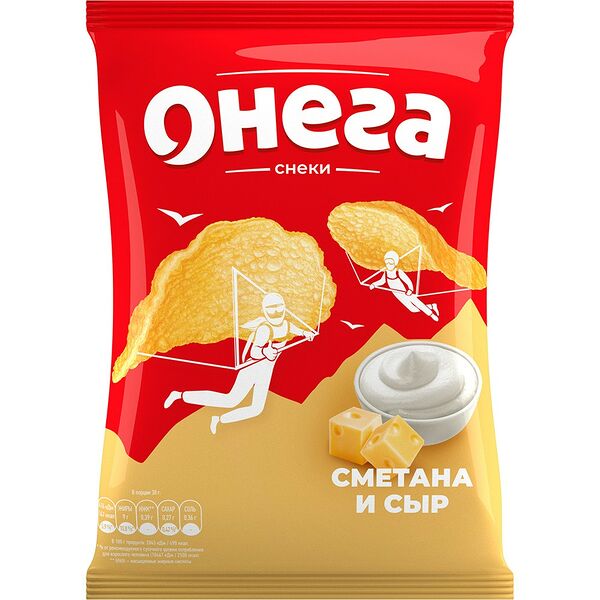 Снеки Онега со вкусом сметаны и сыра 