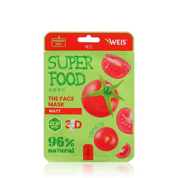 Маска для лица WEIS Super Food Matt с экстрактом томата 23г