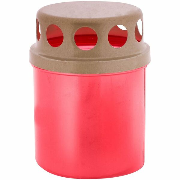 Свеча пасхальная Домашняя Кухня парафиновая красная в пластиковой колбе, 8см