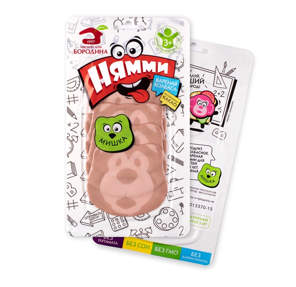 

Колбаса Мясной дом Бородина Нямми мишка нарезка, 70 г