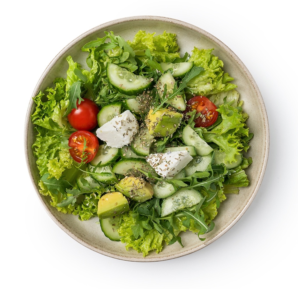 

Салат с руколой, авокадо и сыром фета 170г