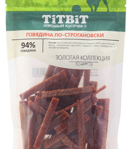 Лакомство для собак - говядина по - строгановски ТМ Titbit, 80г