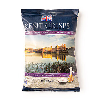 Чипсы картофельные Kent Crisps с яблочным уксусом и сидром Biddenden 150г, Великобритания