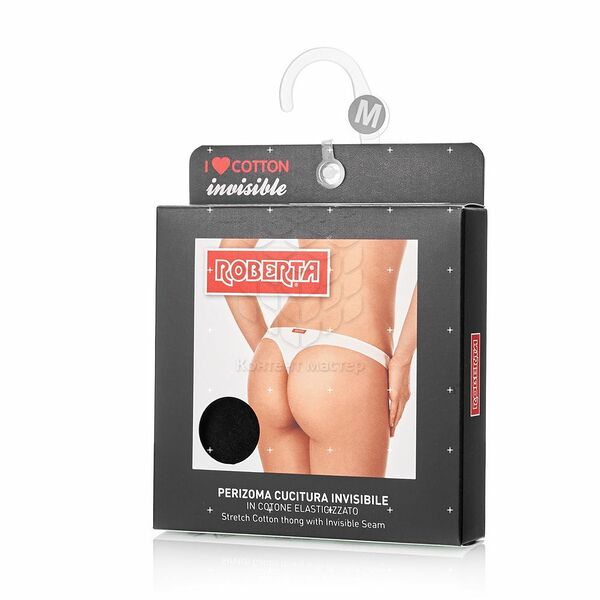 Женские трусы-стринги Roberta черные M