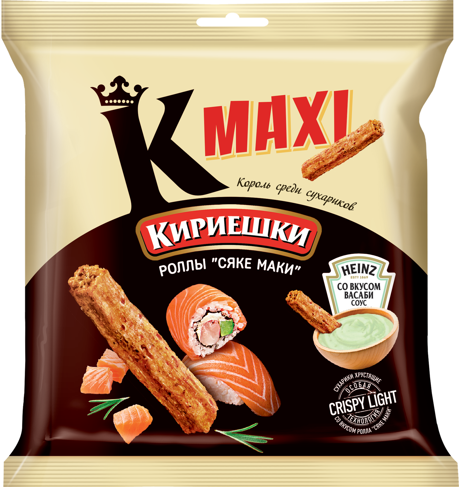 

Сухарики Кириешки Maxi Сяке маки + соус васаби