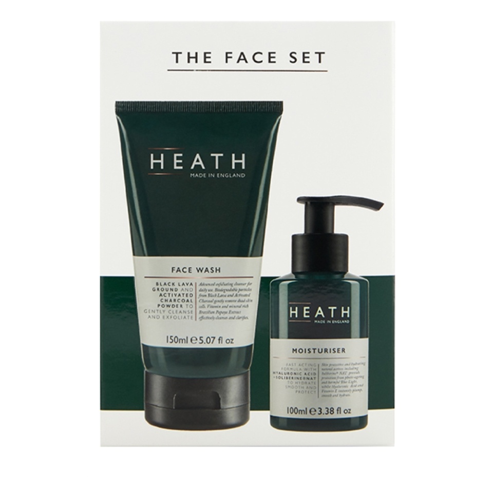 

Набор подарочный Heath The Face Set для лица увлажняющий крем 100мл, средство для умывания лица 150мл, для мужчин, Великобритания