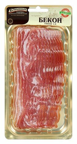Бекон свиной сырокопчёный Егорьевская КГФ нарезка