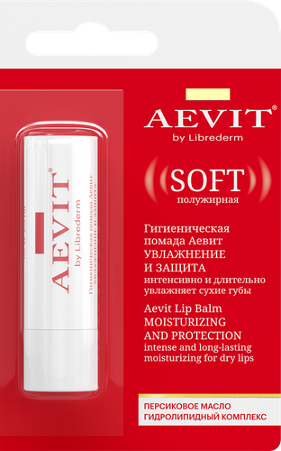 

Бальзам для губ Aevit by Librederm Soft увлажнение и защита 4 г