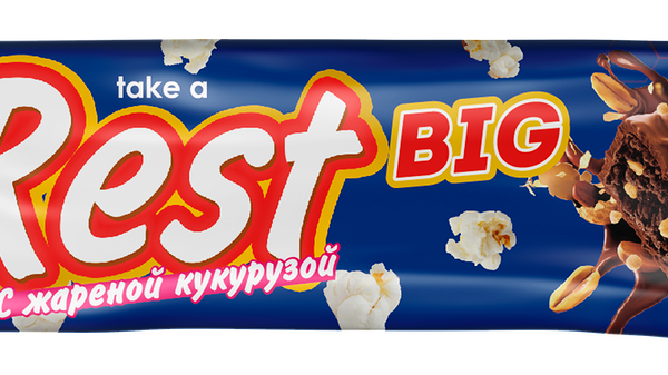 Батончик Soj Rest шоколадный с жаренным арахисом, изюмом и кукурузой 52г