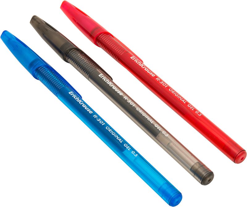 

Набор ручек Erich Krause R-301 гелевые 3 цвета 0.4 мм