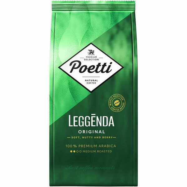 Кофе в зернах Poetti Leggenda Original натуральный жареный 1 кг