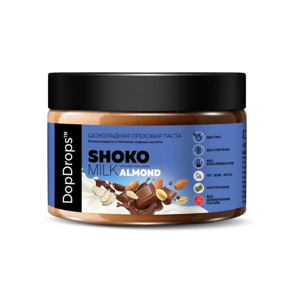 

Паста арахисовая с лепестками миндаля DopDrops (без добавления сахара) 250 г