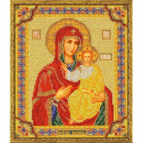 В163 Набор для вышивания бисером Кроше 'Смоленская Богородица'20x25 см