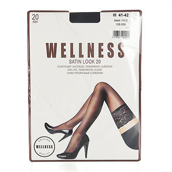 Чулки Satin Look, Wellness, цвет 1012 (чёрный), 20 den, размер 3, Германия
