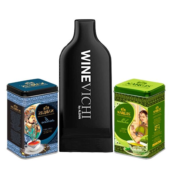 Набор премиальных черного и зеленого индийских чаев Sultan Assam TGFOP с бергамотом и Nargis Radhika + подарок Чехол защитный  для стеклянных бутылок WINEVICHI