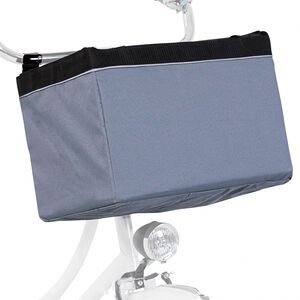 Сумка-переноска на велосипед для собак мелкого размера, 38х25х25 см, серая