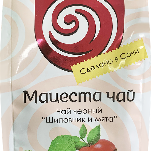 Чай черный Мацеста чай шиповник и мята листовой, 75 г