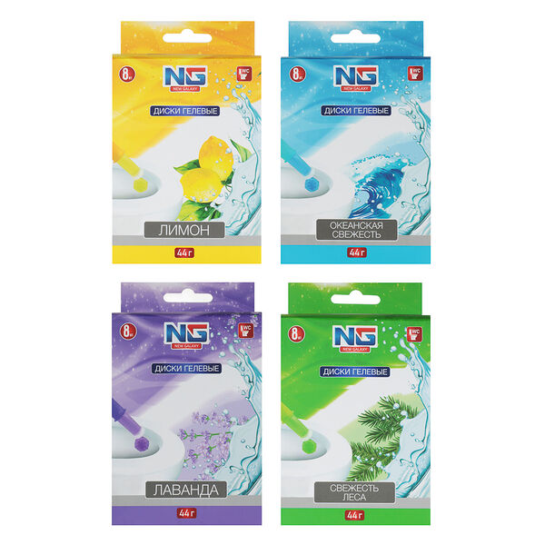 Диски гелевые для унитаза New galaxy, 1 шт., аромат в ассортименте