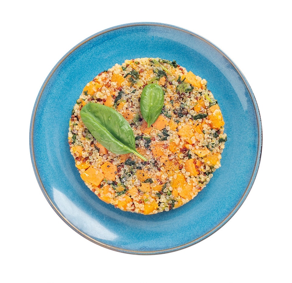 

Киноа с тыквой бататом шпинатом и мускатным орехом вес