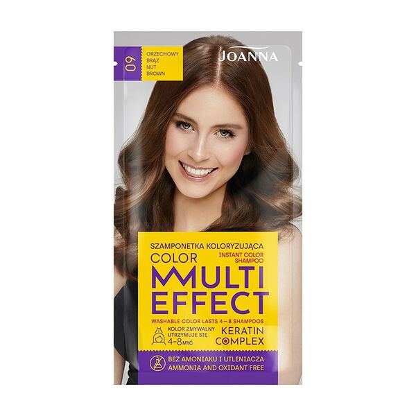 Оттеночный шампунь для волос Joanna Multi Effect Color 09 Коричневый орех 35 г