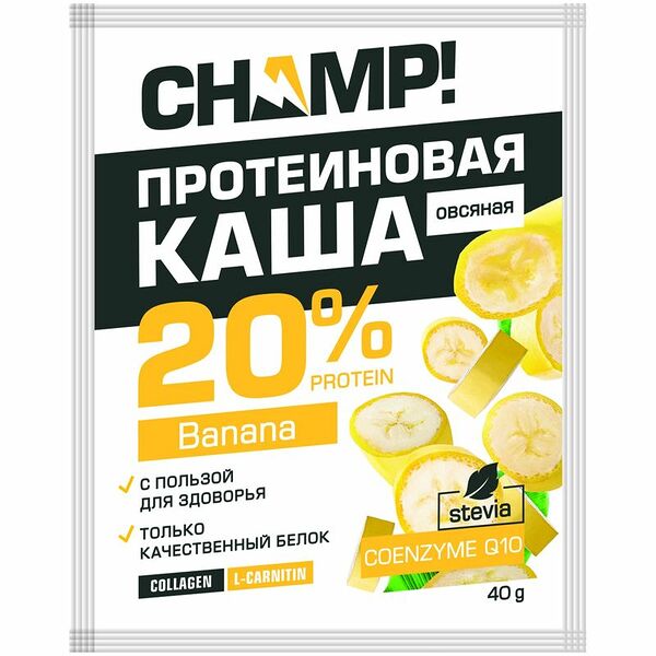 Каша овсяная протеиновая Champ! 20% Protein Banana 40 г
