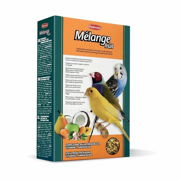 Корм для зерноядных птиц Padovan Melange Fruit с фруктами и яйцом