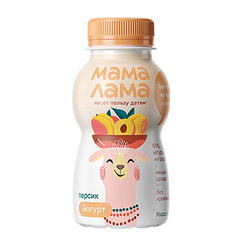 Йогурт Мама Лама питьевой с персиком 2,5% Россия