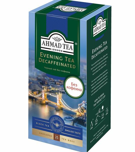 Чай чёрный Ahmad Tea Evening Tea Decaffeinated, 25×1.5