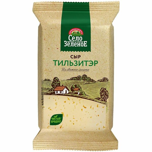 Сыр Село Зелёное Тильзитер 50%, 200г
