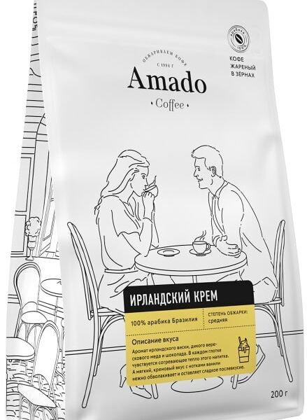 Кофе в зернах Amado Ирландский крем 200г