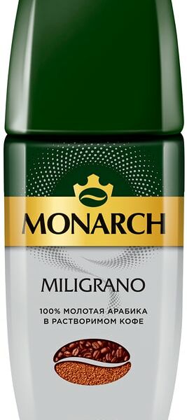 Кофе растворимый Monarch Miligrano c добавлением молотого 90г