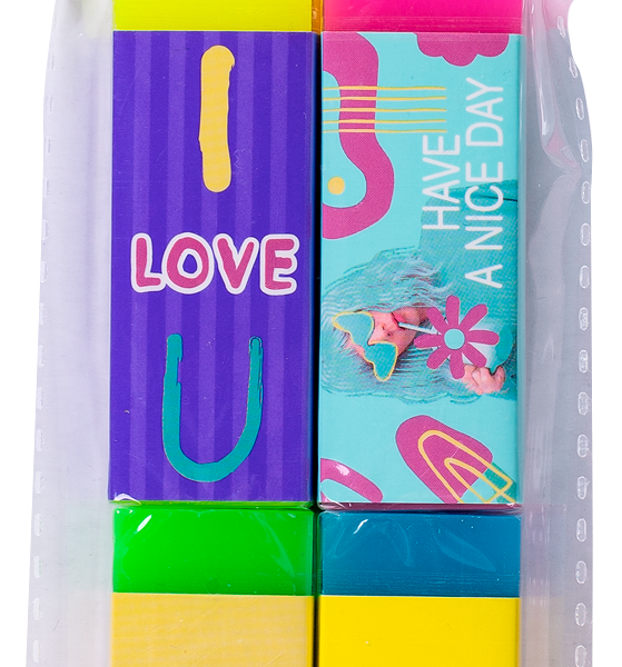 Набор ластиков Pop Girl градиент 4 шт.