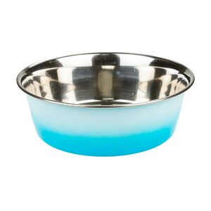 Миска металл с цветным тяжелым дном 16см