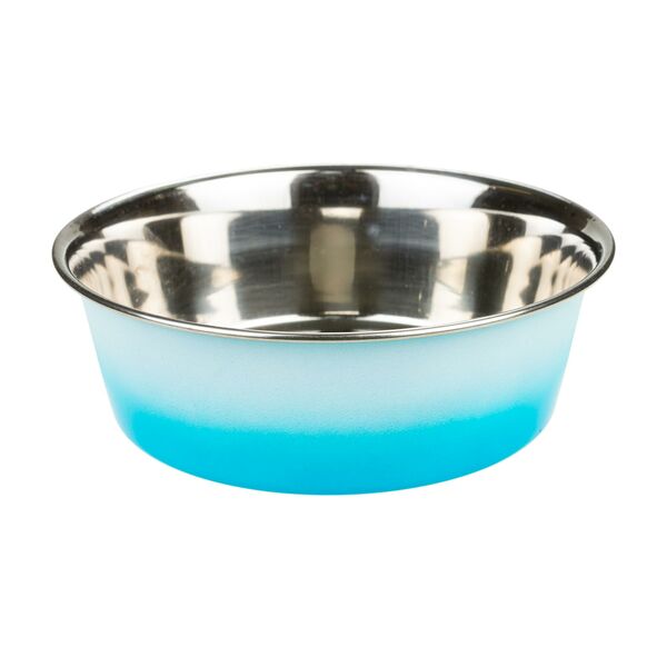 Миска металл с цветным тяжелым дном 16см