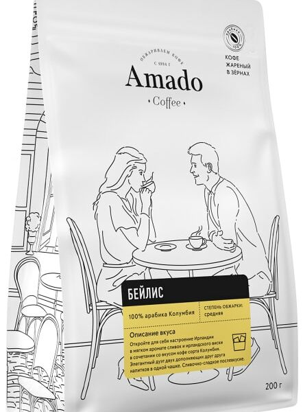 Кофе в зернах Amado Бейлис 200г