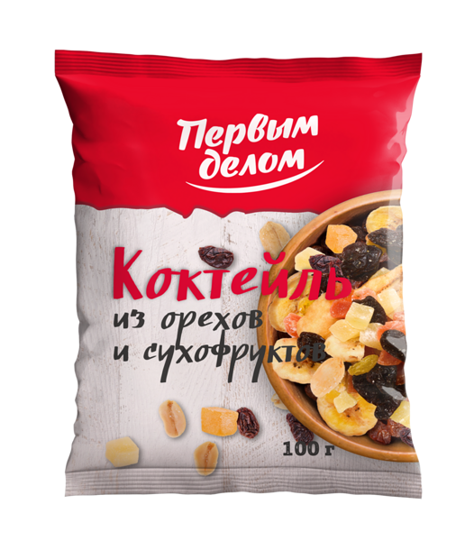 Коктейль Первым делом из орехов и сухофруктов