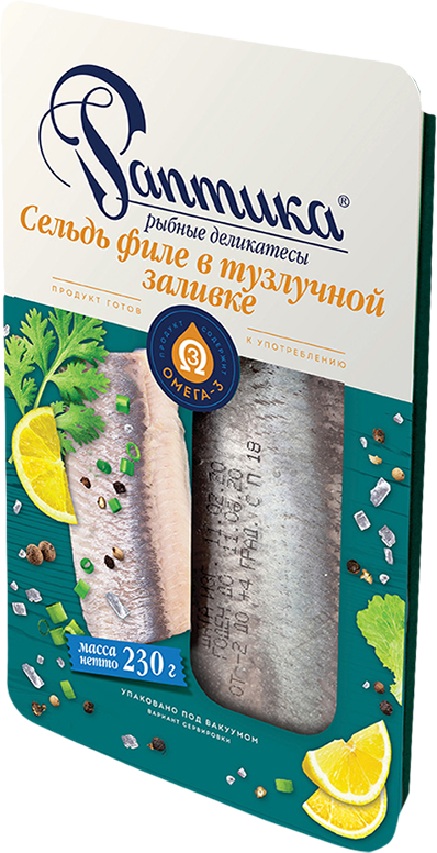 

Сельдь Раптика тихоокеанское филе в тузлучной заливке