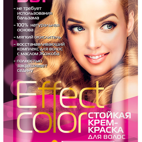 Стойкая крем-краска для волос Effect Color 5в1 7.3 Карамель