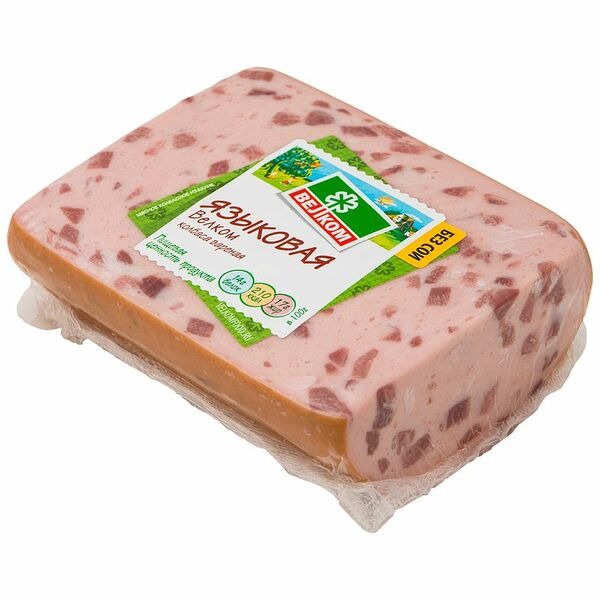 Колбаса варёная Велком Языковая кусок, 500г