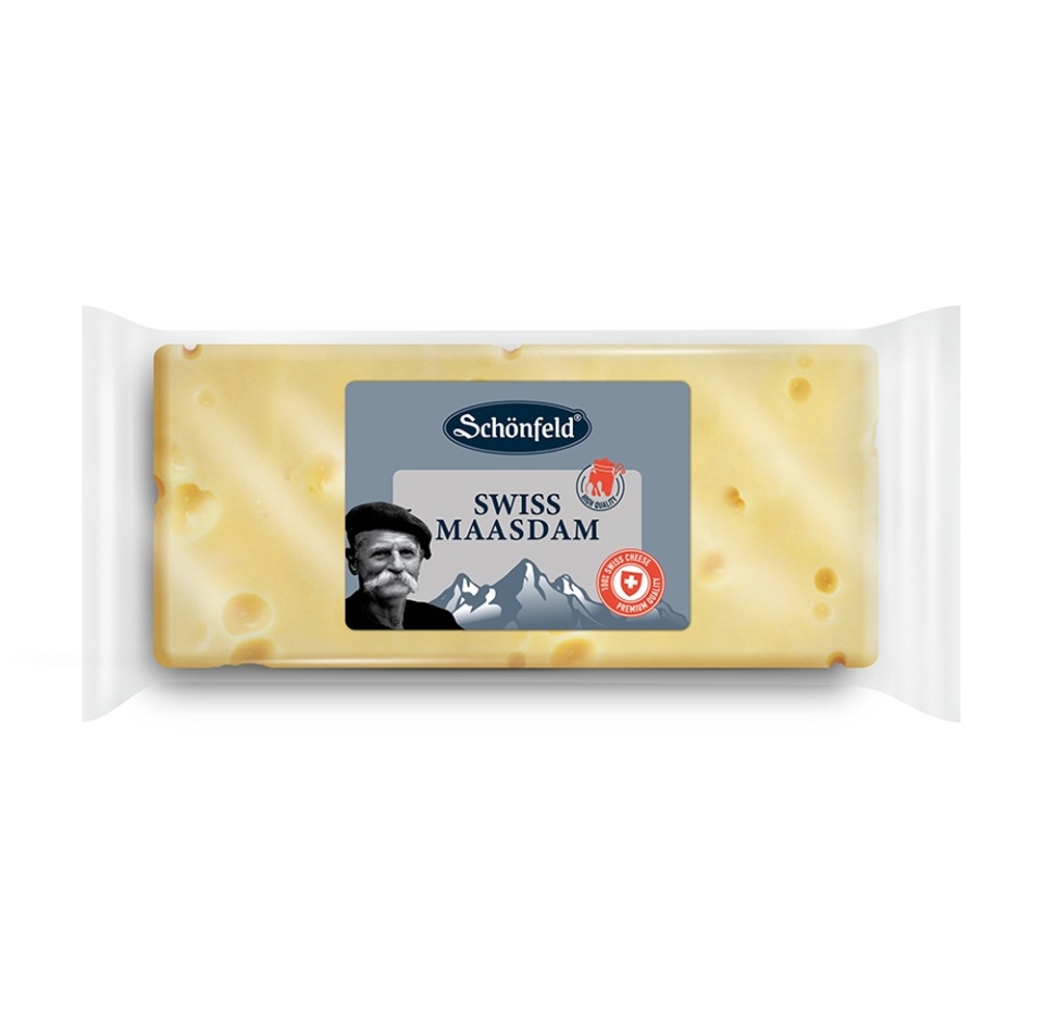 

Сыр Schonfeld Swiss Maasdam 48% вес