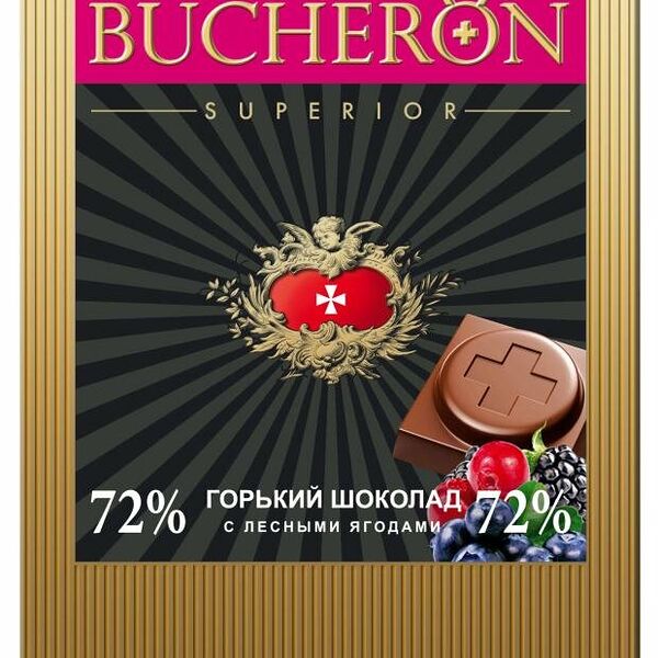 Шоколад горький Bucheron Superior с лесными ягодами 100г