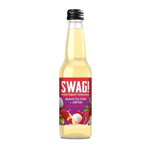 Напиток Swag! Личи и мангостин безалкогольный сильногазированный