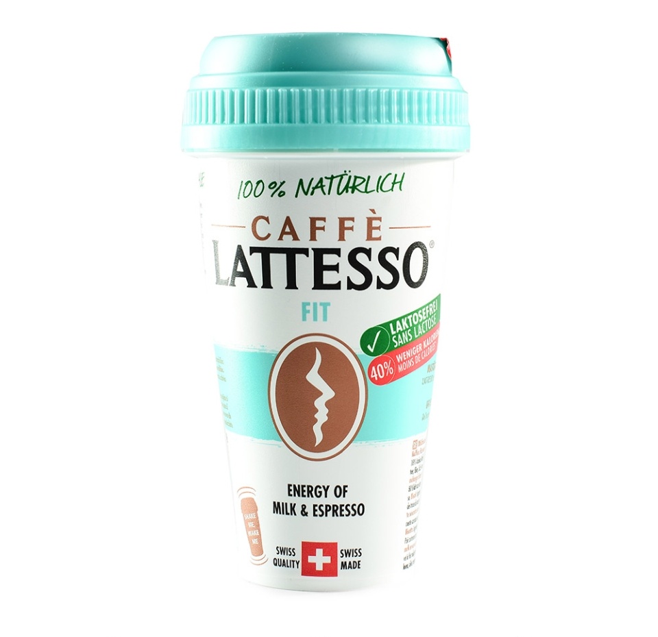 

Напиток кофейный Caffe LATTESSO FIT 1,2% с печеньем 250мл Швейцария, БЗМЖ