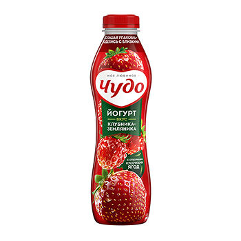 Йогурт питьевой Чудо Клубника-Земляника 1.9% 680г