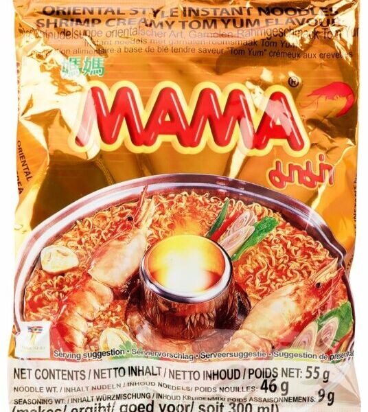 Лапша тайская быстрого приготовления Mama со вкусом Кремовый Том-Ям