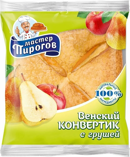 Конвертик Венский Мастер пироговъ с грушей 70г